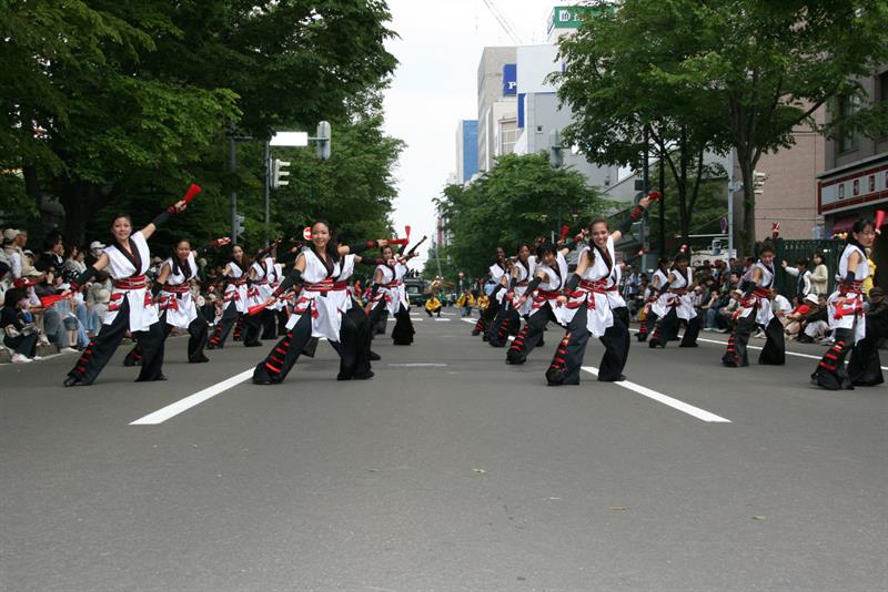 Participação do Grupo Sansey no 17º Yosakoi Soran Festival, em Sapporo no Japão, em 2008